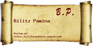 Bilitz Pamina névjegykártya